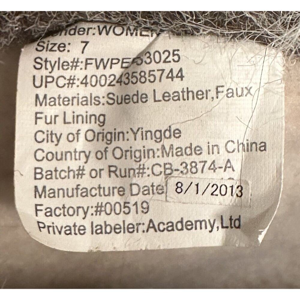 Polar Edge Thinsulate Suede Leather Faux Fur Boots Winter Womens Sz 7 Gorpcore - Picture 12 of 16